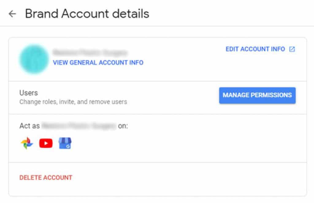 Brand Account Details