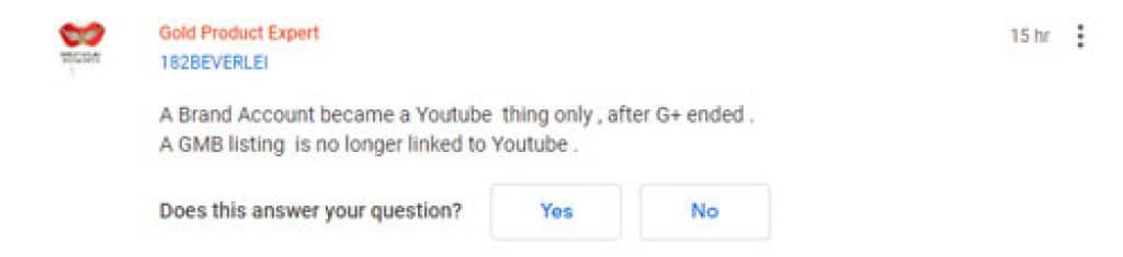 YouTube Forum Response