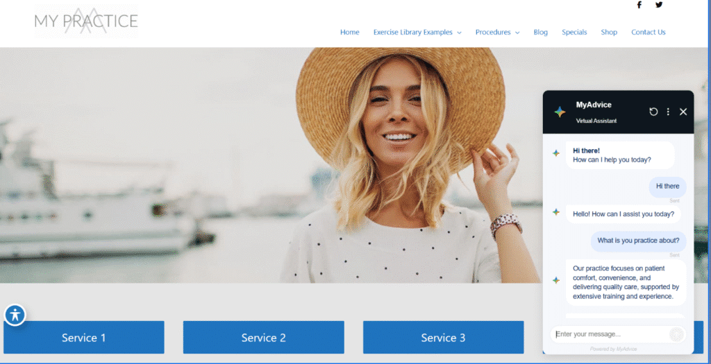 MyAdvice Chatbot visual