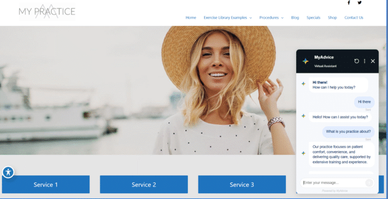 MyAdvice Chatbot visual
